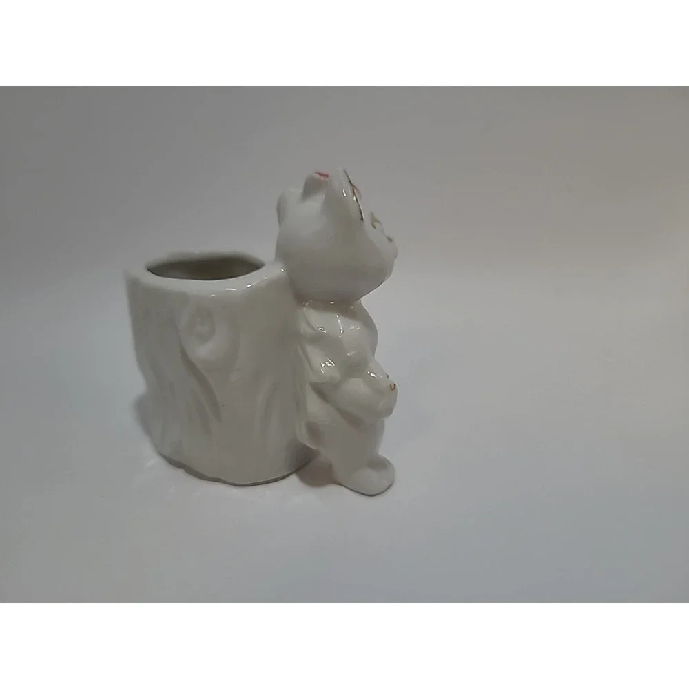 Vintage Japanese Porcelain‎ Toothpick Holder Lucky Cat